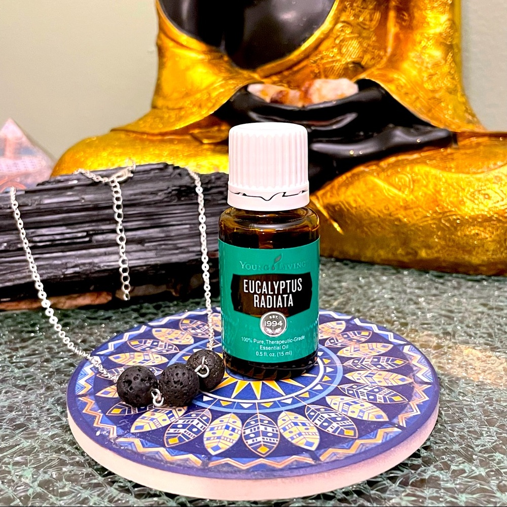 Young Living Eucalyptus Radiata Oil 15 ml Bottle with Lava Rock Diffuser …